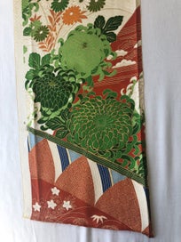 Listing 13 of 17 for Vintage Japanese Decorative Embroidered Floral Fabric Piece Kimono Panel