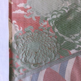 Listing 9 of 17 for Vintage Japanese Decorative Embroidered Floral Fabric Piece Kimono Panel