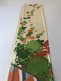 Listing 17 of 17 for Vintage Japanese Decorative Embroidered Floral Fabric Piece Kimono Panel