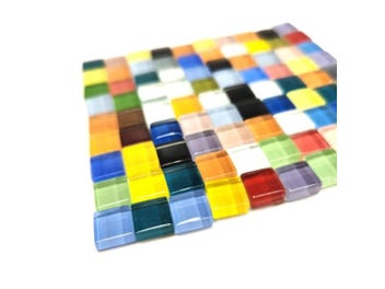 Listing 13 of 16 for 90pcs (Approx. 80g/2.82oz) 1cm Square Glass Mosaic Tiles DIY Mosaic Craft