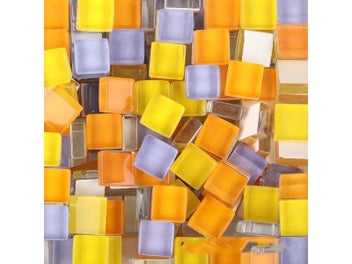 Listing 1 of 10 for 100g Glass Mosaic Tiles Colorful 1cm Square Mosaic Craft Materials For
