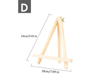 Listing 1 of 10 for Mini Easel Frame Wood Tripod In Multiple Sizes For Wedding Table Display