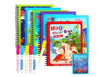 Listing 3 of 4 for Montessori Toys Reusable Coloring Book Magic Water Drawing Book Painting
