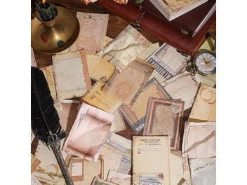 Listing 5 of 9 for 100pcs Decor Paper Book Floral Frames Can Be Written Material Collage Junk