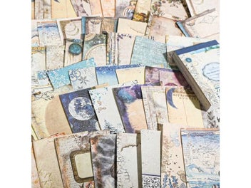 Listing 7 of 9 for 100pcs Decor Paper Book Floral Frames Can Be Written Material Collage Junk