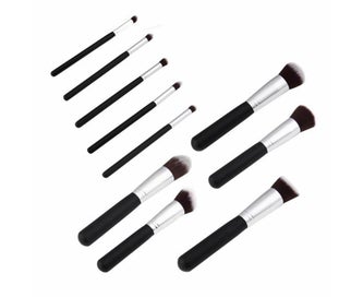 Listing 5 of 7 for 10Pcs Black Makeup Brushes Set Powder Face Blush Foundation Contour Eye Lip M