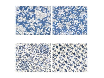 Listing 6 of 9 for Ceramic Underglaze Transfer Paper Colorful Flower Paper Blue And White Sticker