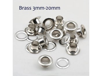 Listing 10 of 12 for 3-10mm 100Sets Metal Eyelet Grommet Round Rings For DIY Leather Craft Bags