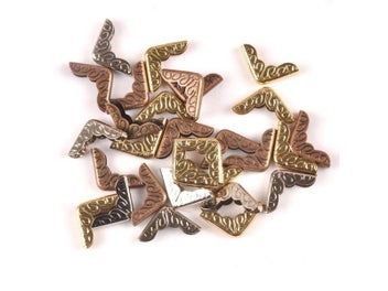 Listing 1 of 10 for 50Pcs Mixed Flower Lace Book Corner Diy Metal Albums Menus Folders Photo