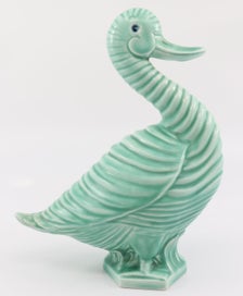 Listing 1 of 5 for RARE Art Deco Carlton Ware Ribbed Stoneware Duck / Goose