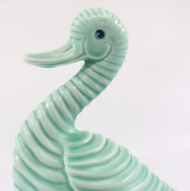 Listing 3 of 5 for RARE Art Deco Carlton Ware Ribbed Stoneware Duck / Goose