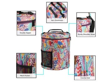 Listing 10 of 13 for DIY Woven Storage Bag Sewing Embroidery Tool Storage Crochet Yarn Drum Bag Bead