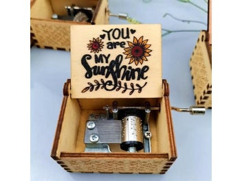 Listing 11 of 16 for Music Box Color Printing Wooden Hand Crank For Birthday Valentine's Christmas