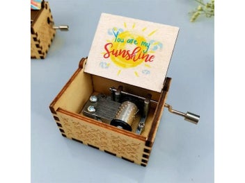 Listing 13 of 16 for Music Box Color Printing Wooden Hand Crank For Birthday Valentine's Christmas