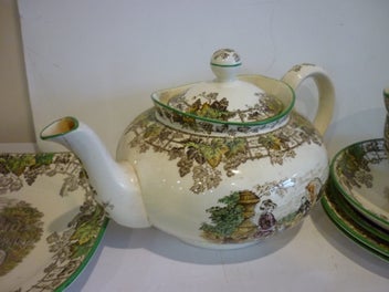Listing 2 of 6 for SPODE BYRON TEA SET 8 PIECE.