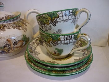 Listing 3 of 6 for SPODE BYRON TEA SET 8 PIECE.