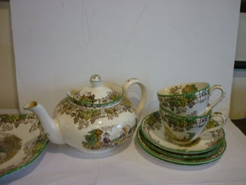 Listing 6 of 6 for SPODE BYRON TEA SET 8 PIECE.