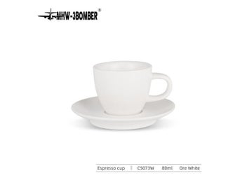 Listing 1 of 10 for MHW-3BOMBER Espresso Mug 80ml Ceramic Coffee Cup And Saucer Professional Home