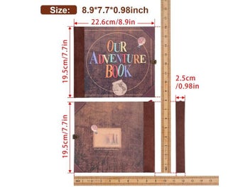 Listing 13 of 15 for 146 Page DIY Handmade Photo Album Scrapbook Our Adventure Book Retro Kraft