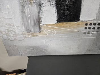 Listing 4 of 8 for Tasteful frameless oil canvas original -600x600- 3D - Ready to hang- 3 avail