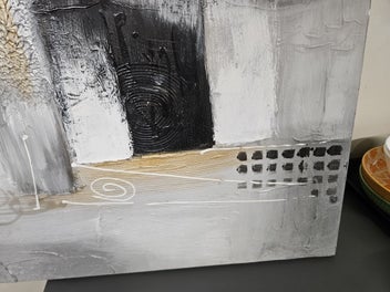 Listing 5 of 8 for Tasteful frameless oil canvas original -600x600- 3D - Ready to hang- 3 avail