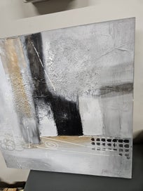 Listing 7 of 8 for Tasteful frameless oil canvas original -600x600- 3D - Ready to hang- 3 avail