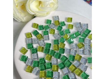 Listing 1 of 10 for 50pcs Mixed Color Square Crystal Mosaic Tiles DIY Hobbies Children Handmade Art