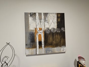 Listing 5 of 10 for Trendy frameless oil original 600x600 - with 3D effects -Ready to hang -3 avail