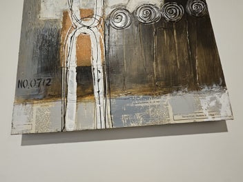 Listing 8 of 10 for Trendy frameless oil original 600x600 - with 3D effects -Ready to hang -3 avail