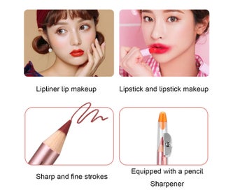 Listing 3 of 5 for 2 Pieces Eyeliner Pencils 2-In-1 Eye Liner Pencil with Built-in Sharpener Sof