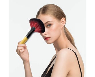 Listing 4 of 5 for Fan Brush Face Makeup Brush Highlighting Make Up Brushes Blush Bronzer Cheekb