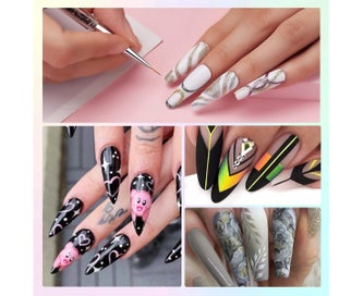 Listing 4 of 5 for 3PCS Painted Stretch Hook Drawing Pen set Multi-functional nail Liner brush g