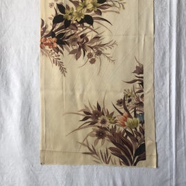Listing 5 of 18 for Vintage Japanese Silk Decorative Floral Fabric Piece Kimono Panel