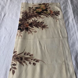 Listing 7 of 18 for Vintage Japanese Silk Decorative Floral Fabric Piece Kimono Panel