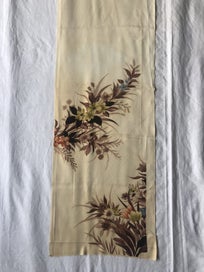 Listing 16 of 18 for Vintage Japanese Silk Decorative Floral Fabric Piece Kimono Panel