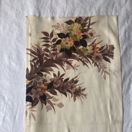 Listing 8 of 18 for Vintage Japanese Silk Decorative Floral Fabric Piece Kimono Panel