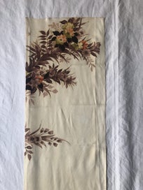 Listing 18 of 18 for Vintage Japanese Silk Decorative Floral Fabric Piece Kimono Panel