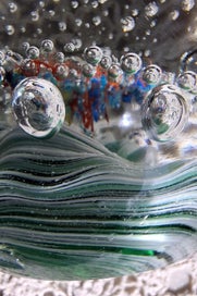 Listing 4 of 9 for Unsigned vintage heavy paperweight - butterflies