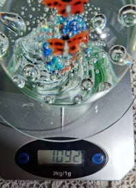 Listing 9 of 9 for Unsigned vintage heavy paperweight - butterflies