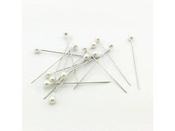Listing 12 of 16 for 100pcs/box 36mm Round Pearl Head Dressmaking Pins Weddings Corsage Florists
