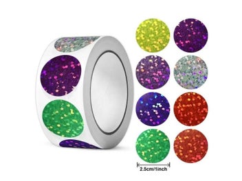 Listing 1 of 10 for 100-500pcs Glitter Star Stickers For Kids School Teacher Reward Sticker Party