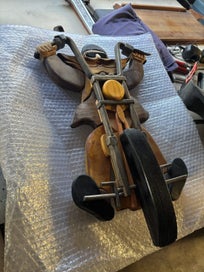 Listing 5 of 6 for Wooden Biker Intarsia Woodwork