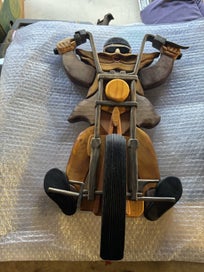 Listing 1 of 6 for Wooden Biker Intarsia Woodwork