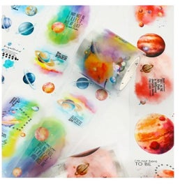 Listing 2 of 12 for - Junk Journal Sticker Tape - Starry Sky - 6 pcs