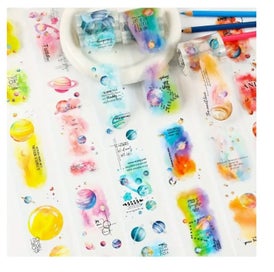 Listing 3 of 12 for - Junk Journal Sticker Tape - Starry Sky - 6 pcs
