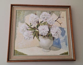 Listing 6 of 19 for +++ CHARMING " R.E. RENNIE " FLORAL OIL PAINTING +++