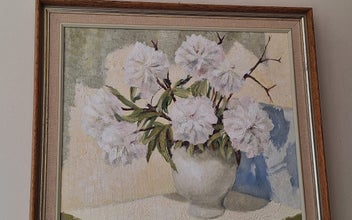 Listing 7 of 19 for +++ CHARMING " R.E. RENNIE " FLORAL OIL PAINTING +++