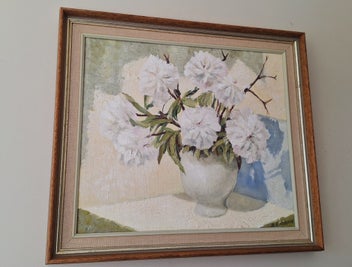 Listing 10 of 19 for +++ CHARMING " R.E. RENNIE " FLORAL OIL PAINTING +++