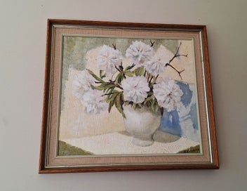 Listing 11 of 19 for +++ CHARMING " R.E. RENNIE " FLORAL OIL PAINTING +++