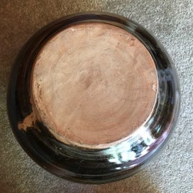 Listing 5 of 5 for Very large studio pottery pot with kowhai or flower markings